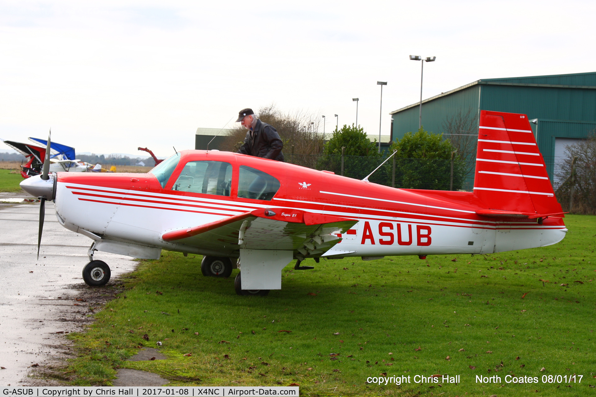 G-ASUB, 1964 Mooney M20E Super 21 C/N 397, at the Brass Monkey fly in, North Coates