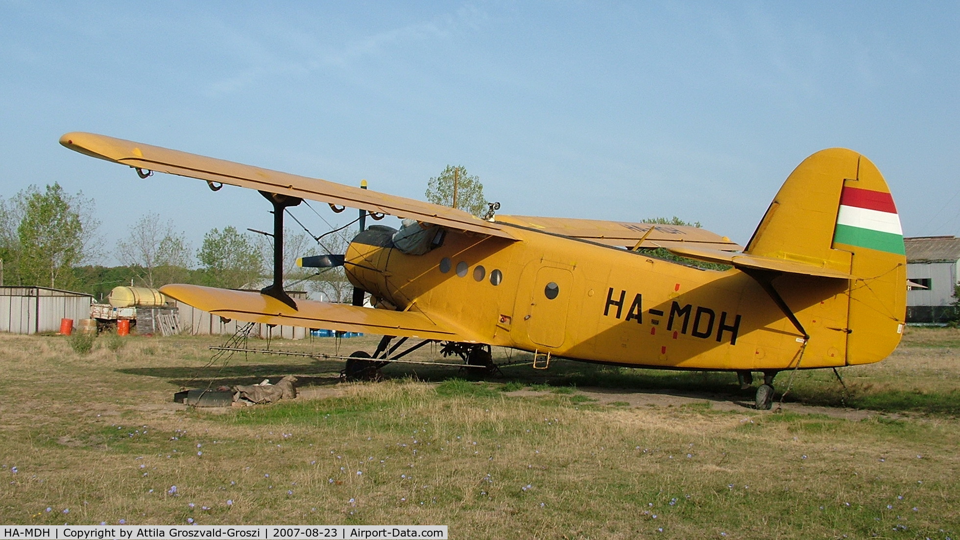 HA-MDH, 1978 PZL-Mielec An-2R C/N 1G181-39, Újszentmargita agricultural airport, and take-off field, Hungary