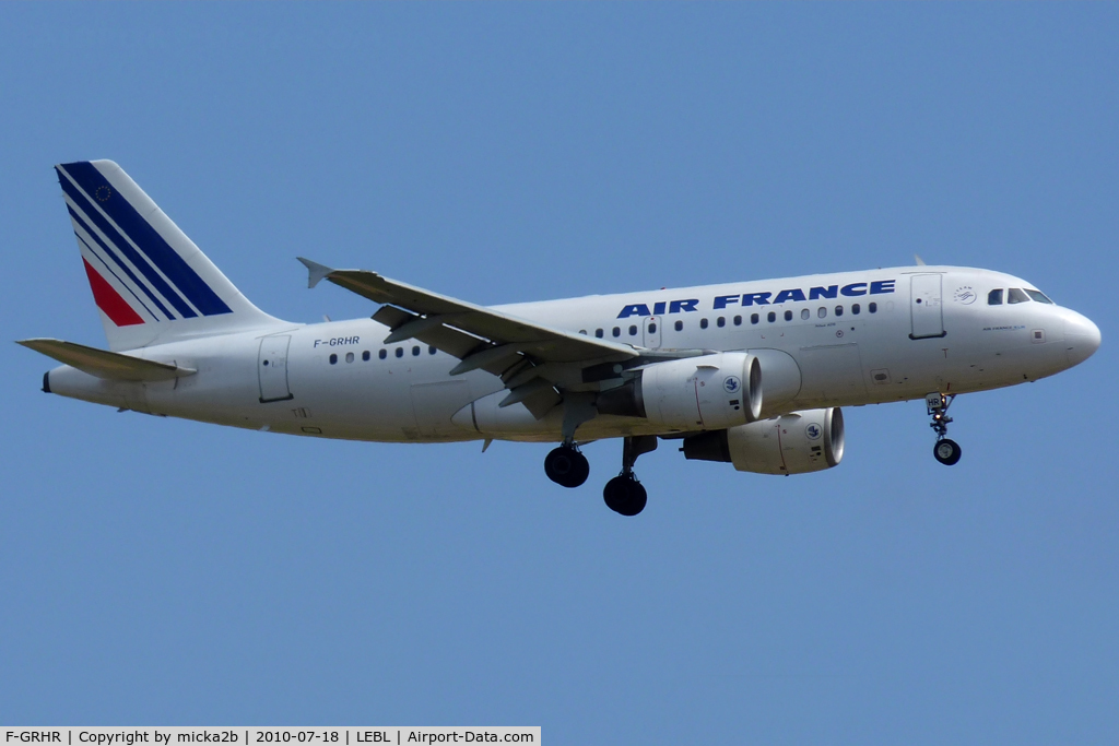 F-GRHR, 2001 Airbus A319-111 C/N 1415, Landing