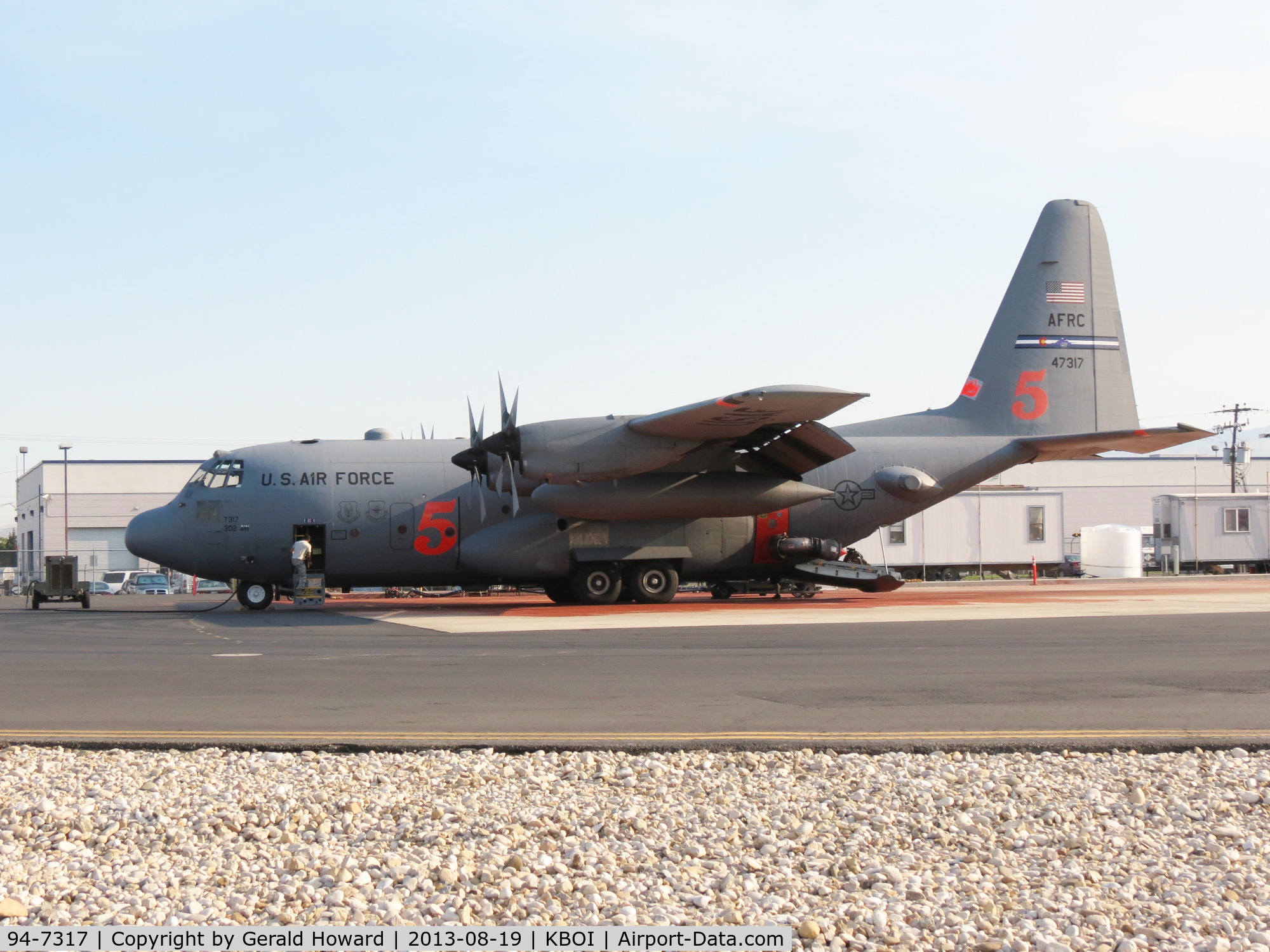 94-7317, 1994 Lockheed C-130H Hercules C/N 382-5391, Parked on NIFC ramp. 302nd Air Wing – Peterson AFB, CO