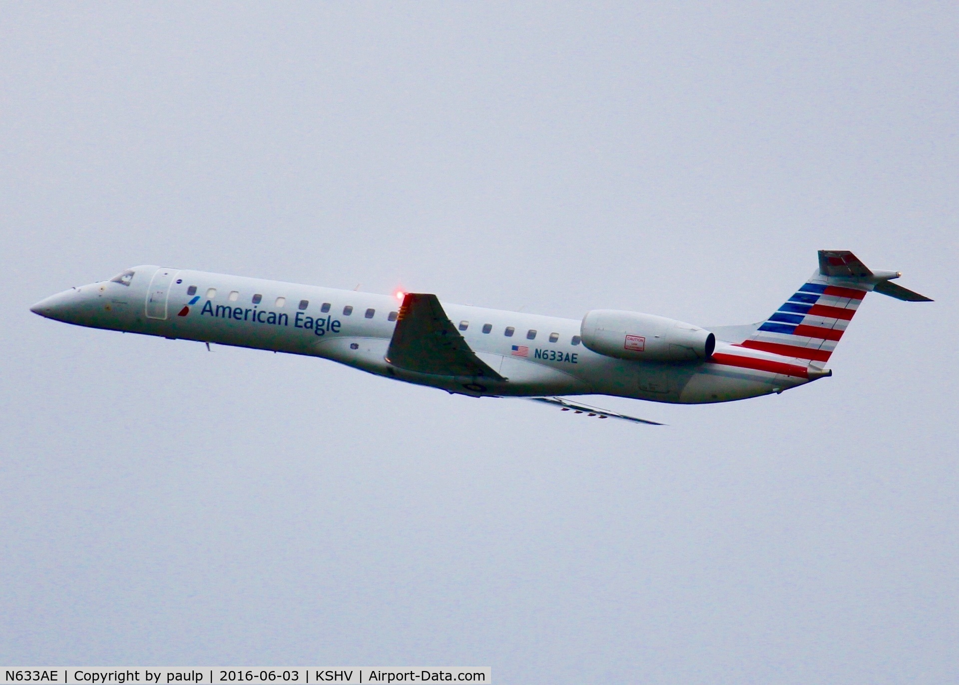 N633AE, 1999 Embraer ERJ-145LR (EMB-145LR) C/N 145148, At Shreveport Regional.