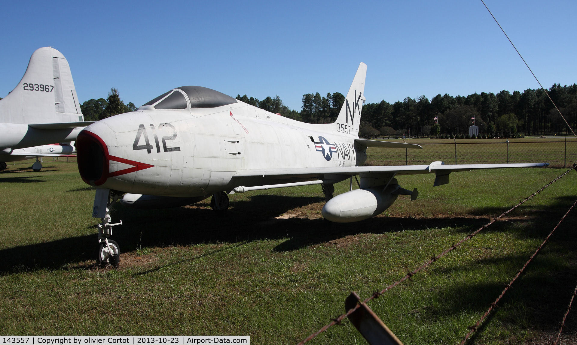 143557, North American AF-1E Fury C/N 204-65, A rare fury in the Georgia veteran state park