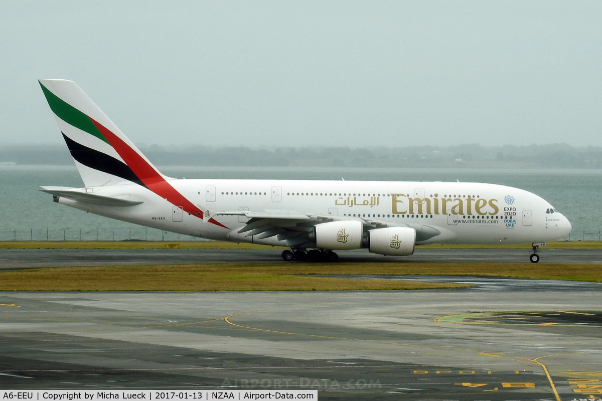 A6-EEU, 2013 Airbus A380-861 C/N 147, At Auckland