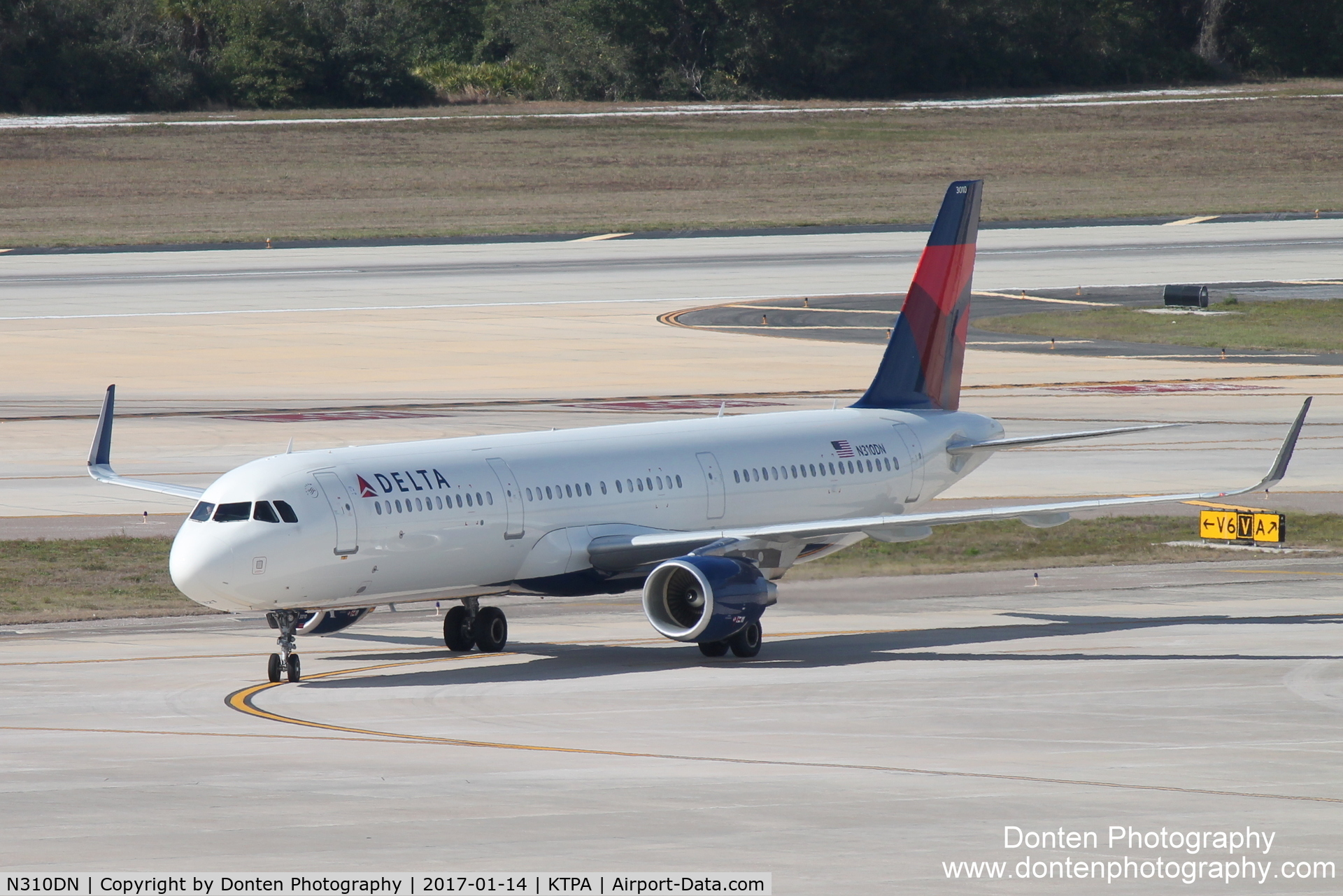 N310DN, 2016 Airbus A321-211 C/N 7293, Delta Flight 2330 (N310DN) arrives at Tampa International Airport following flight from Hartsfield-Jackson International Airport