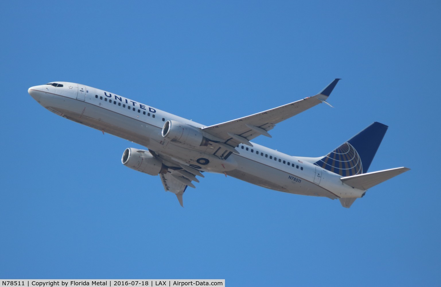 N78511, 2008 Boeing 737-824 C/N 33459, United