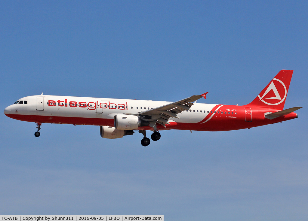 TC-ATB, 2001 Airbus A321-211 C/N 1503, Landing rwy 32L