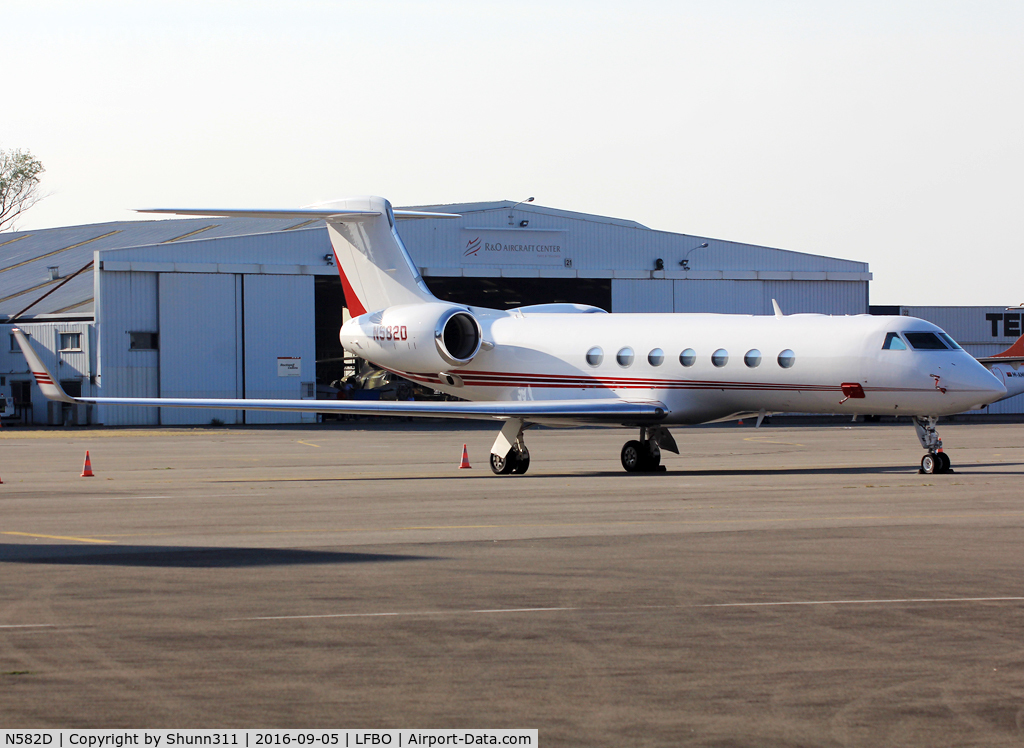 N582D, 2012 Gulfstream Aerospace GV-SP (G550) C/N 5397, Parked at the General Aviation area...