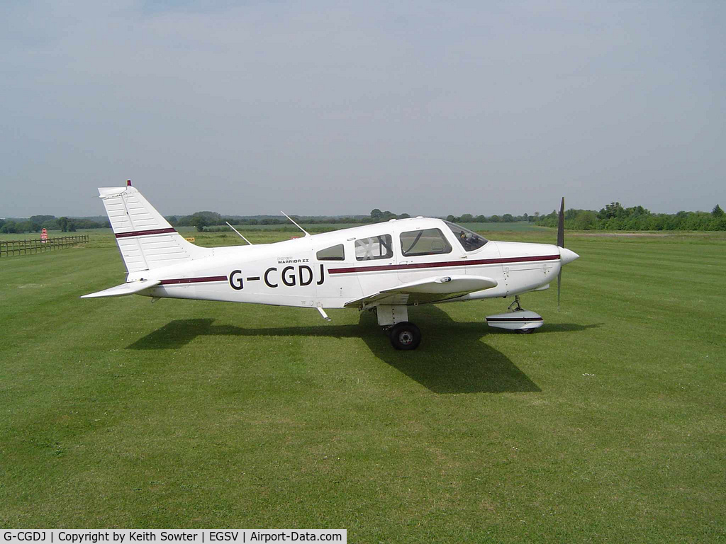 G-CGDJ, 1981 Piper PA-28-161 Cherokee Warrior II C/N 28-8116256, Old Buckenham Airfield
