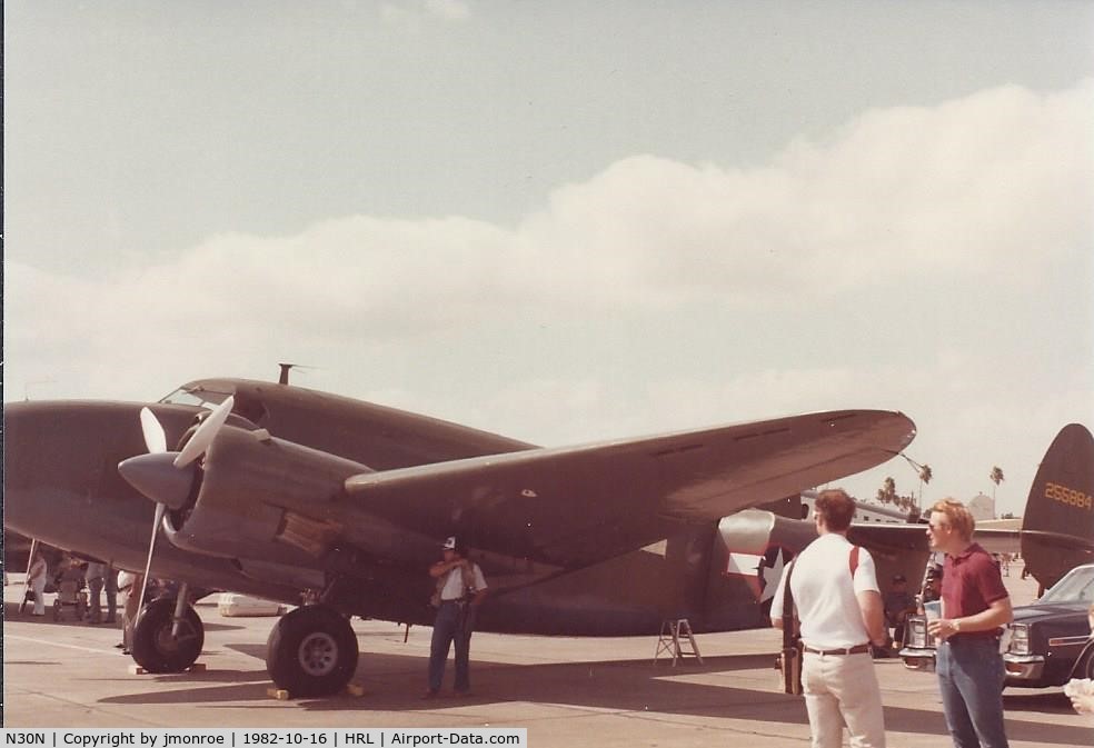 N30N, 1942 Lockheed 18-50 Lodestar C/N 18-2274, Confederate Air Force Airshow October 1982. Scanned from Print