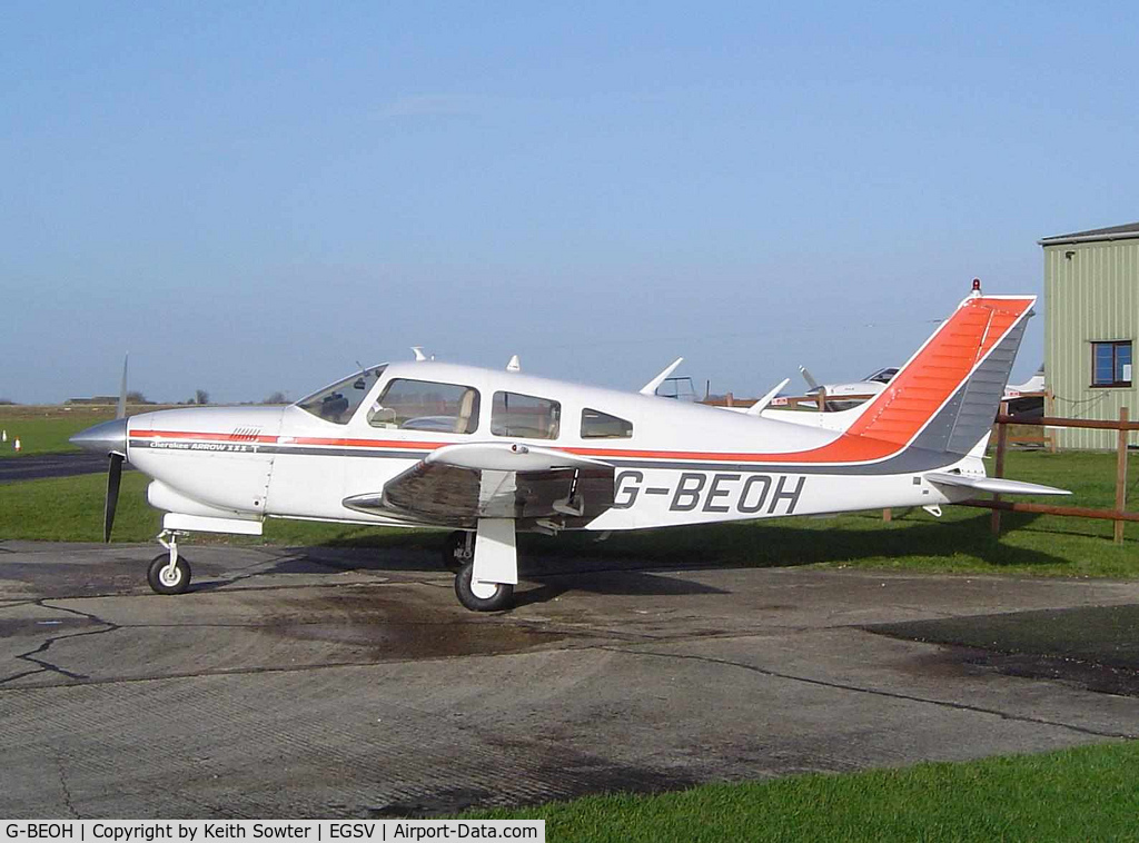 G-BEOH, 1977 Piper PA-28R-201T Cherokee Arrow III C/N 28R-7703038, Old Buckenham Airfield