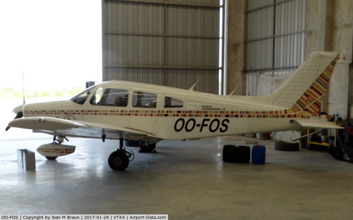 OO-FOS, 1978 Piper PA-28-161 C/N 28-7916101, Long way from home ! Photo taken at Best Ocean Airpark in Samut Sakhon / Thailand