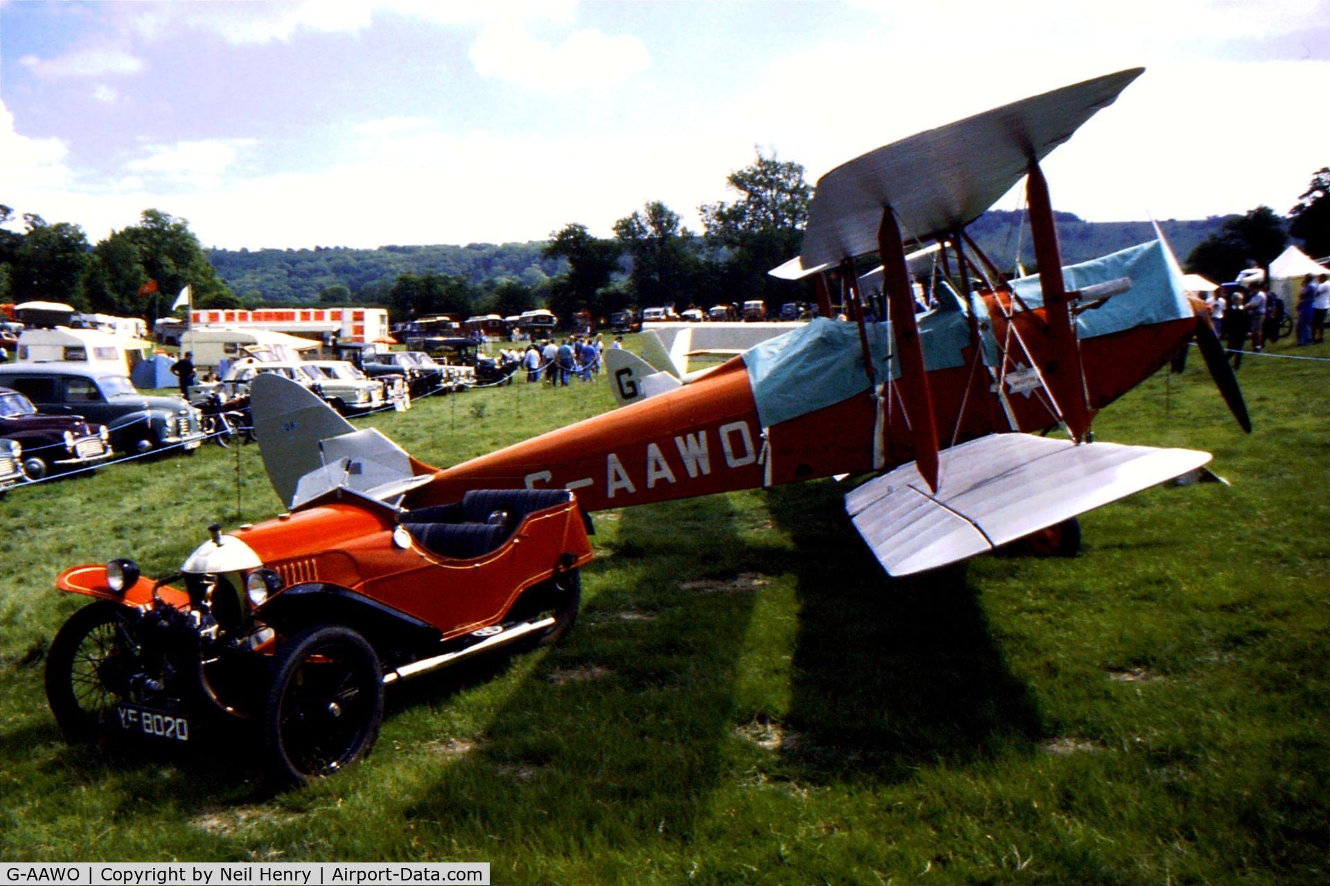 G-AAWO, 1930 De Havilland DH60G Gipsy Moth C/N 1235, Scanned from original slide taken at Parham Steam Rally (near Pulborough, West Sussex, UK) in July 1997