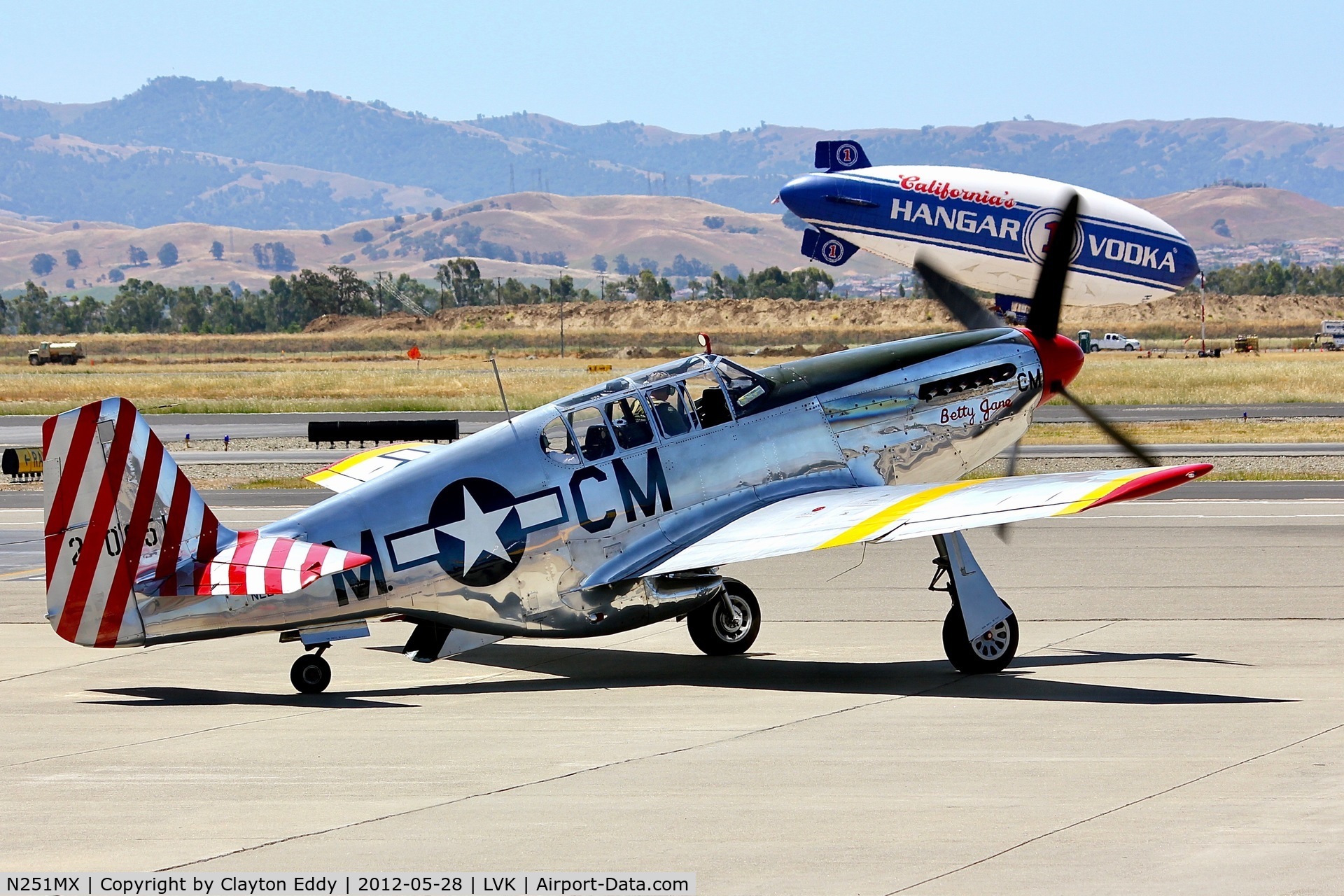 N251MX, 1943 North American P-51C-10 Mustang C/N 103-22730, Livermore Airport 2012