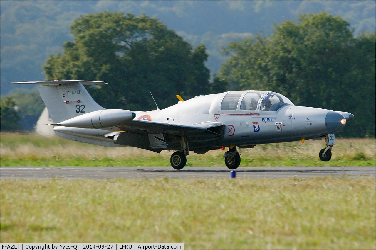 F-AZLT, Morane-Saulnier MS.760 Paris I C/N 32, Morane-Saulnier MS-760A, Landing rwy 04, Morlaix-Ploujean airport (LFRU-MXN) air show in september 2014