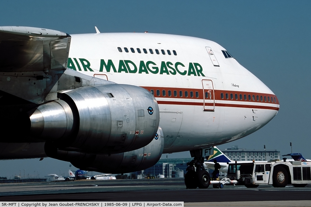 5R-MFT, 1979 Boeing 747-2B2B C/N 21614, Air Madagascar departure at CDG T1