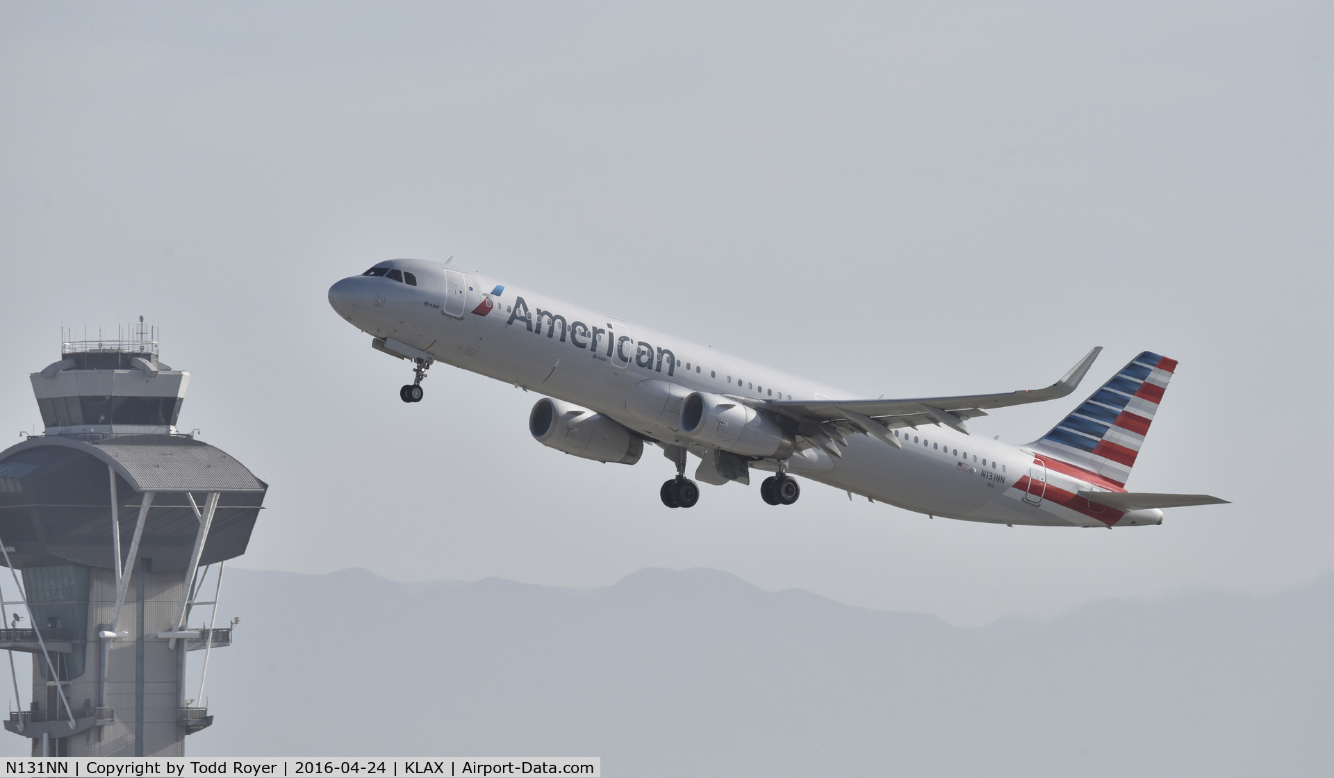 N131NN, 2014 Airbus A321-231 C/N 6472, Departing LAX