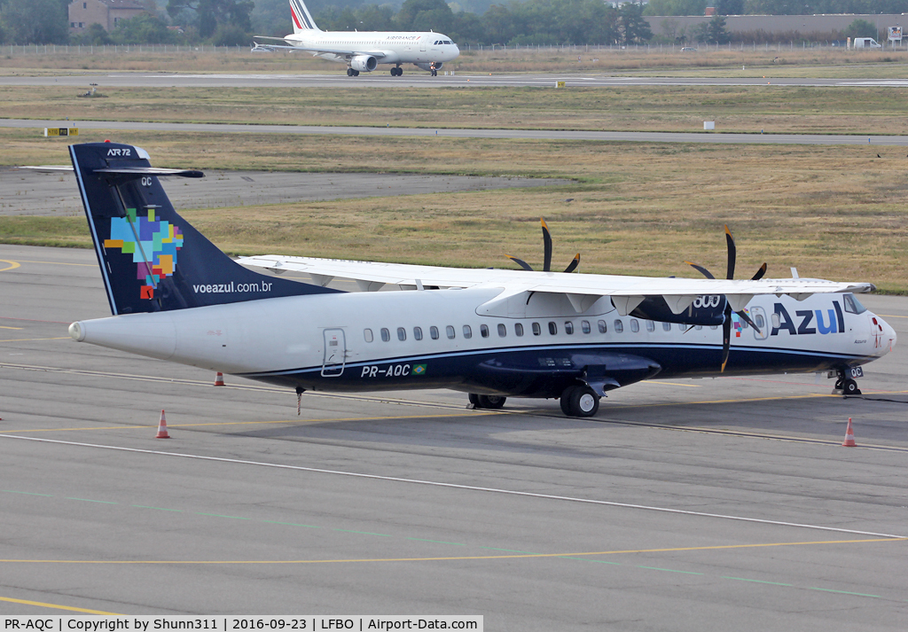 PR-AQC, 2012 ATR 72-700 C/N 1057, Parked at the General Aviation area on return to lessor...
