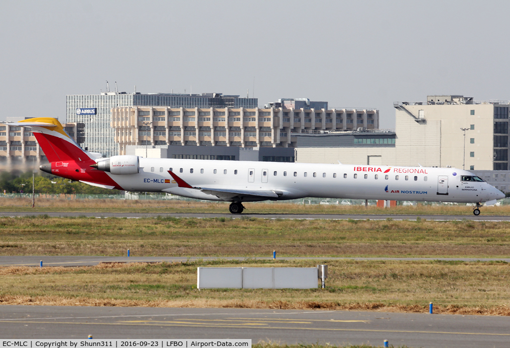 EC-MLC, 2016 Bombardier CRJ-1000ER NG (CL-600-2E25) C/N 19048, Ready for take off from rwy 32R...