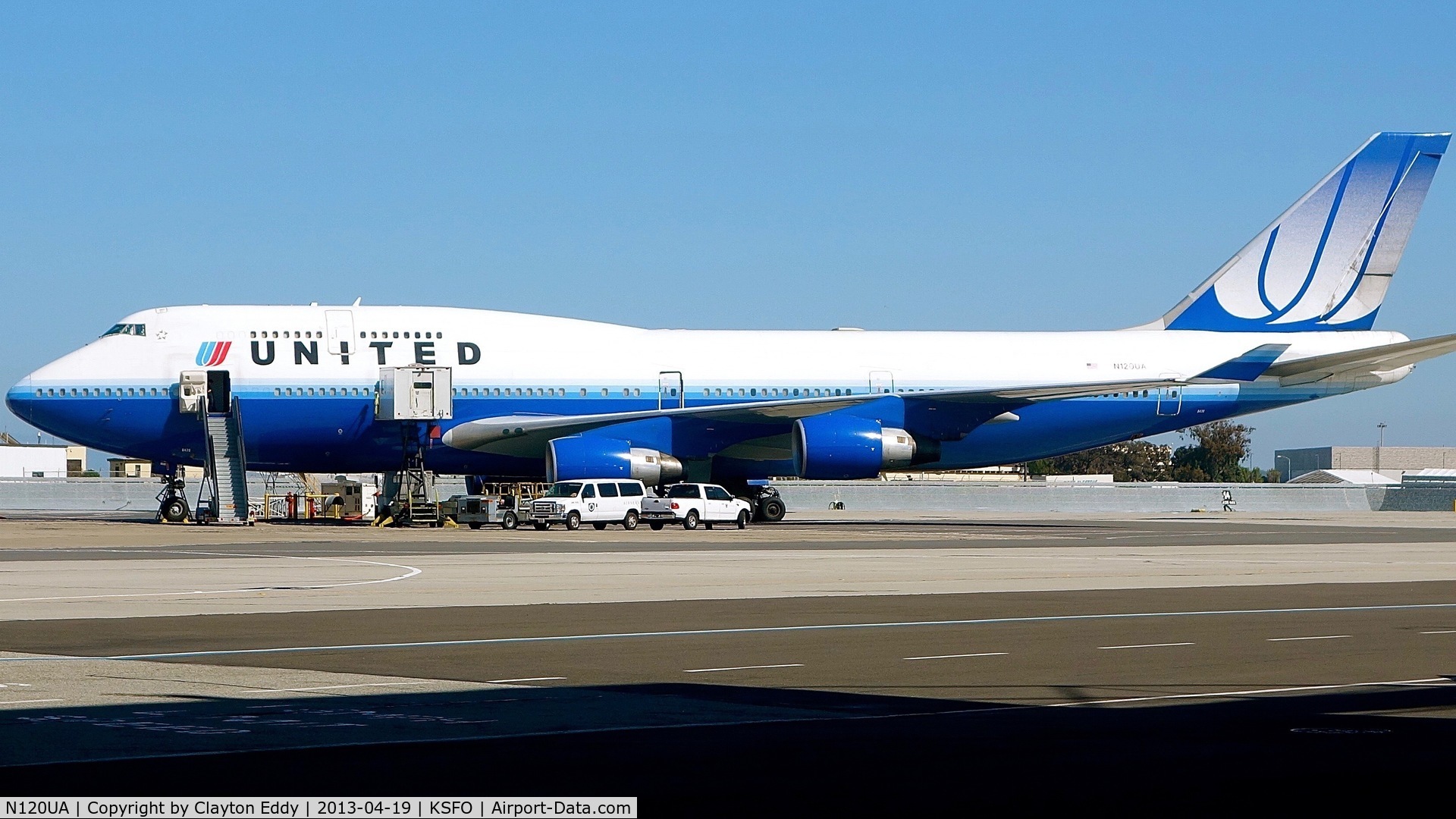 N120UA, 1999 Boeing 747-422 C/N 29166, SFO 2013