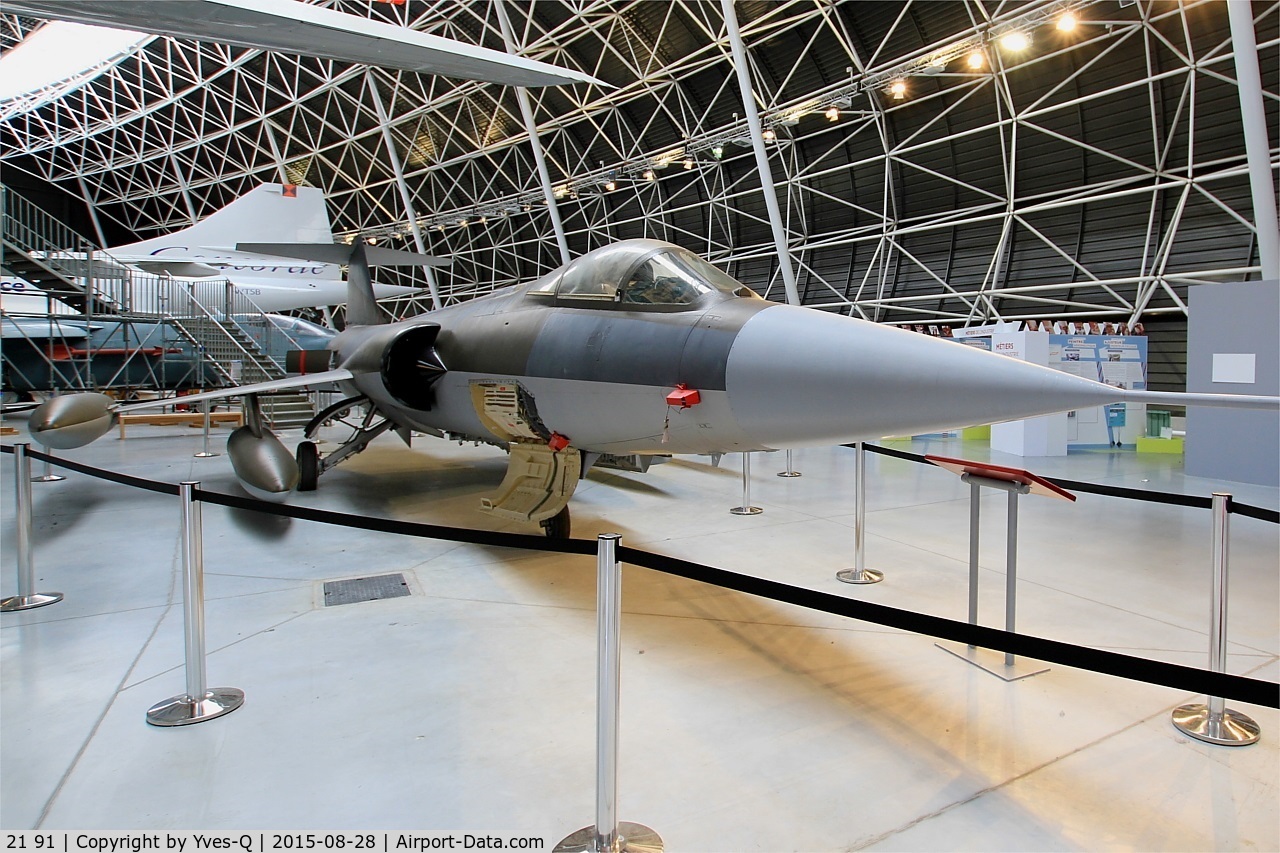 21 91, Lockheed F-104G Starfighter C/N 683-7060, Lockheed F-104G Starfighter, Ailes Anciennes Collection, Preserved at Aeroscopia Museum, Toulouse-Blagnac