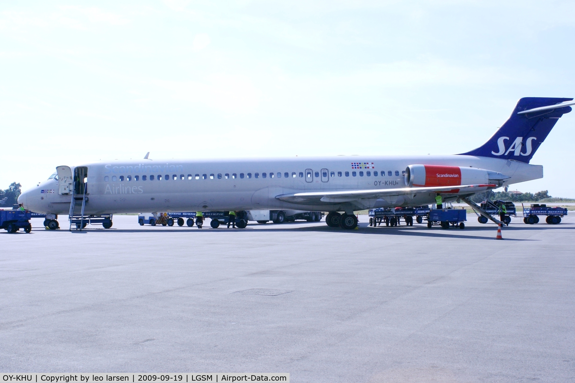 OY-KHU, 1991 McDonnell Douglas MD-87 (DC-9-87) C/N 53336, Samos 19.9.2009