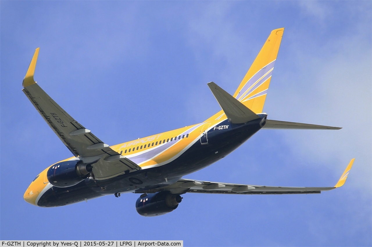 F-GZTH, 1999 Boeing 737-73S C/N 29081, Boeing 737-73S, Take off rwy 27L, Roissy Charles De Gaulle airport (LFPG-CDG)