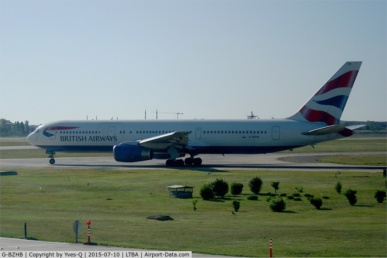 G-BZHB, 1998 Boeing 767-336 C/N 29231, Boeing 767-336, Taxiing to holding point rwy 35R, Istanbul Atatürk Airport (LTBA-IST)