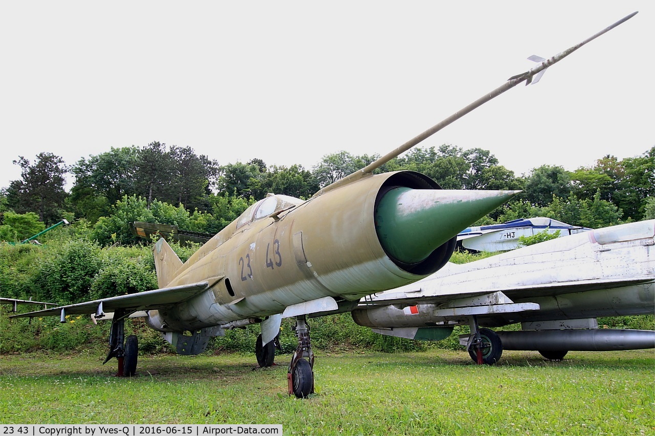 23 43, Mikoyan-Gurevich MiG-21MF C/N 96001091, Mikoyan-Gurevich MiG-21MF, Preserved at Savigny-Les Beaune Museum