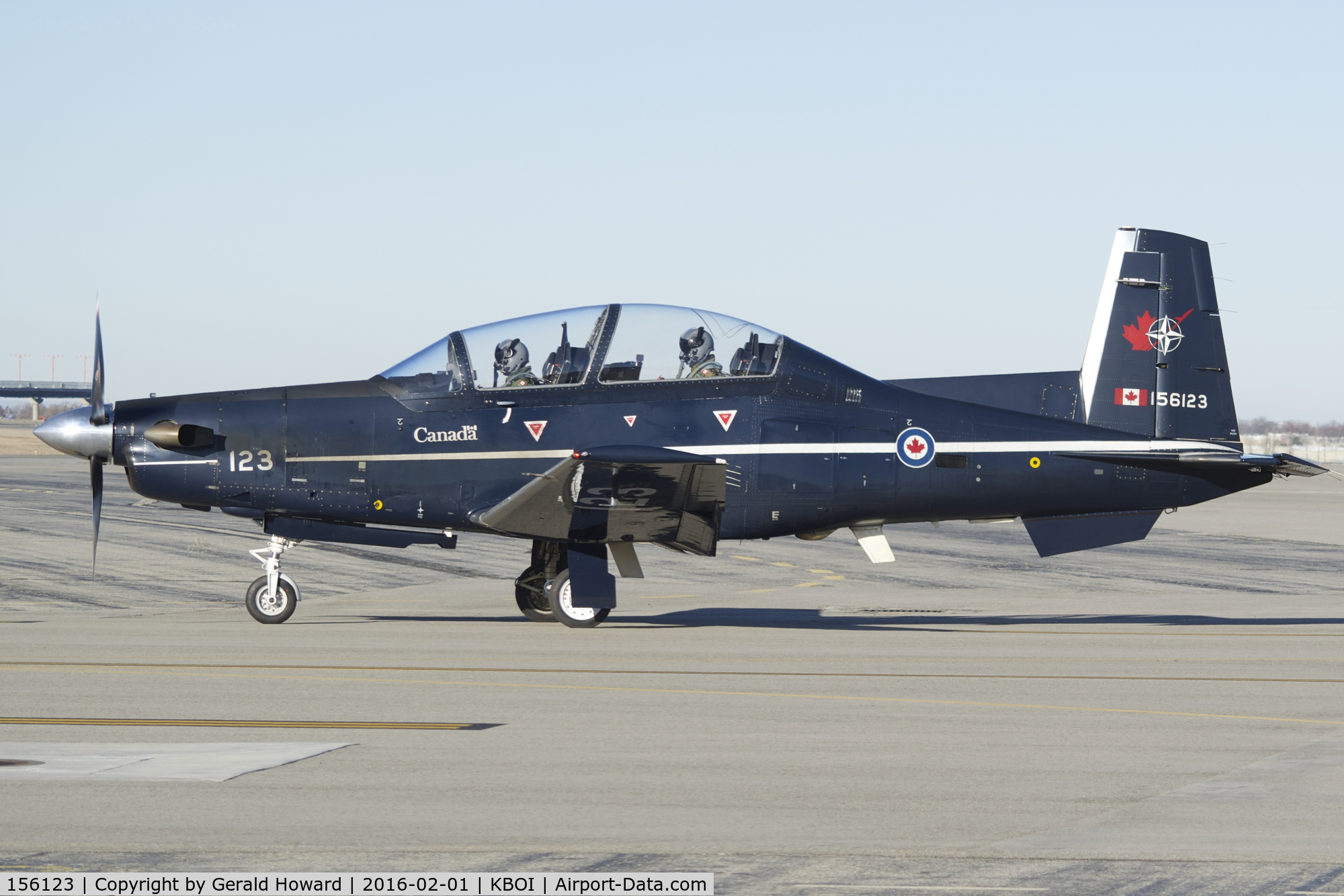 156123, 2000 Raytheon CT-156 Harvard II C/N PF-23, Taxi from north GA ramp to RWY 28R. No.2 CFFTS, Moose Jaw, Saskatchewan, Canada.