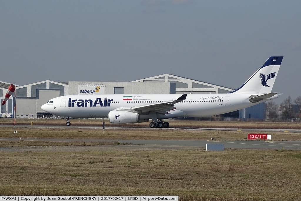 F-WXAJ, 2014 Airbus A330-243 C/N 1540, IRAN AIR take off runway 23