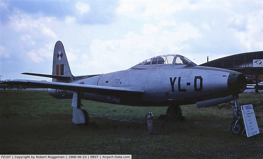 FZ107, 1951 Republic F-84G Thunderjet C/N 2442-1120B, FZ107 as FZ132 YL D