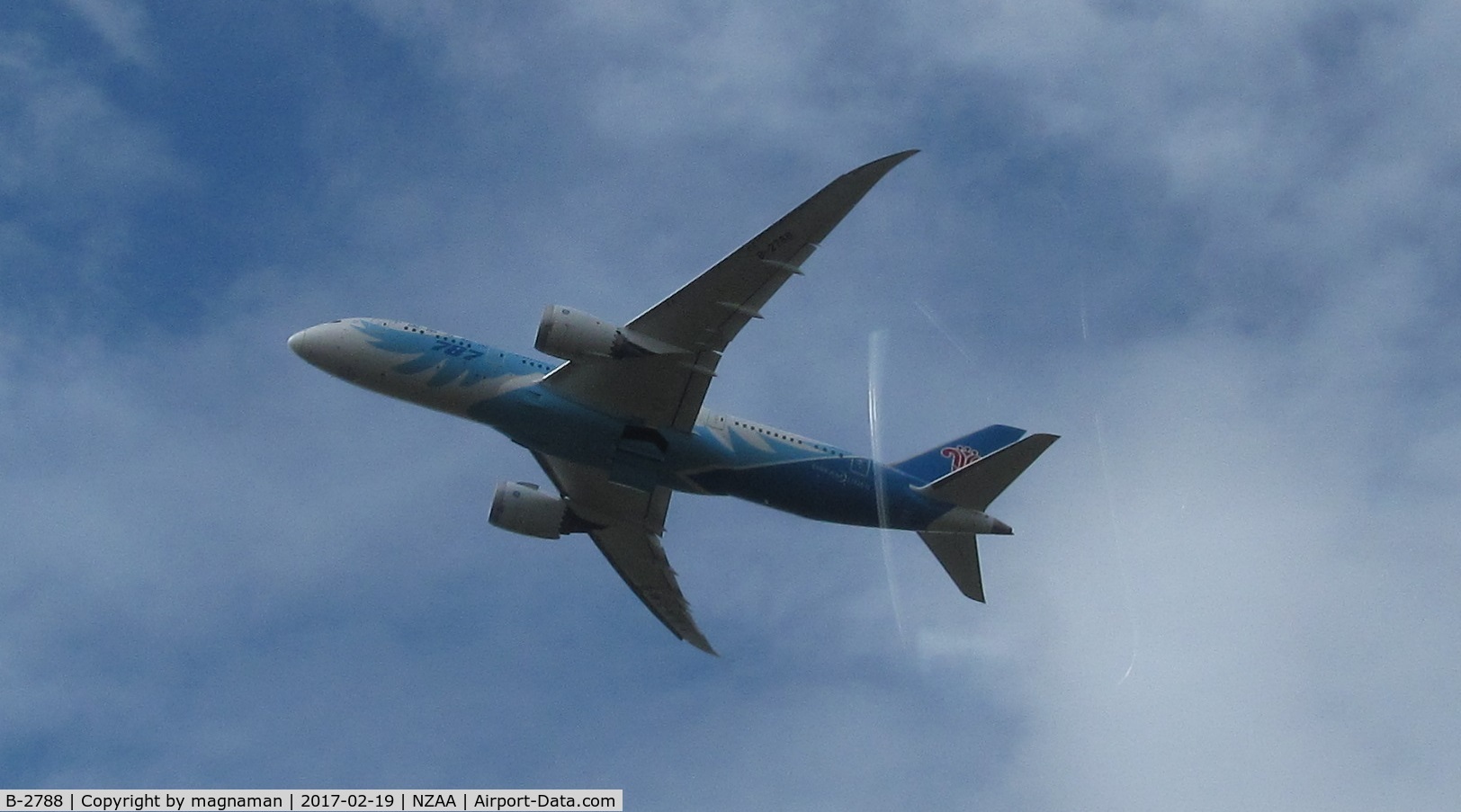 B-2788, 2014 Boeing 787-8 Dreamliner Dreamliner C/N 34932, departing AKL