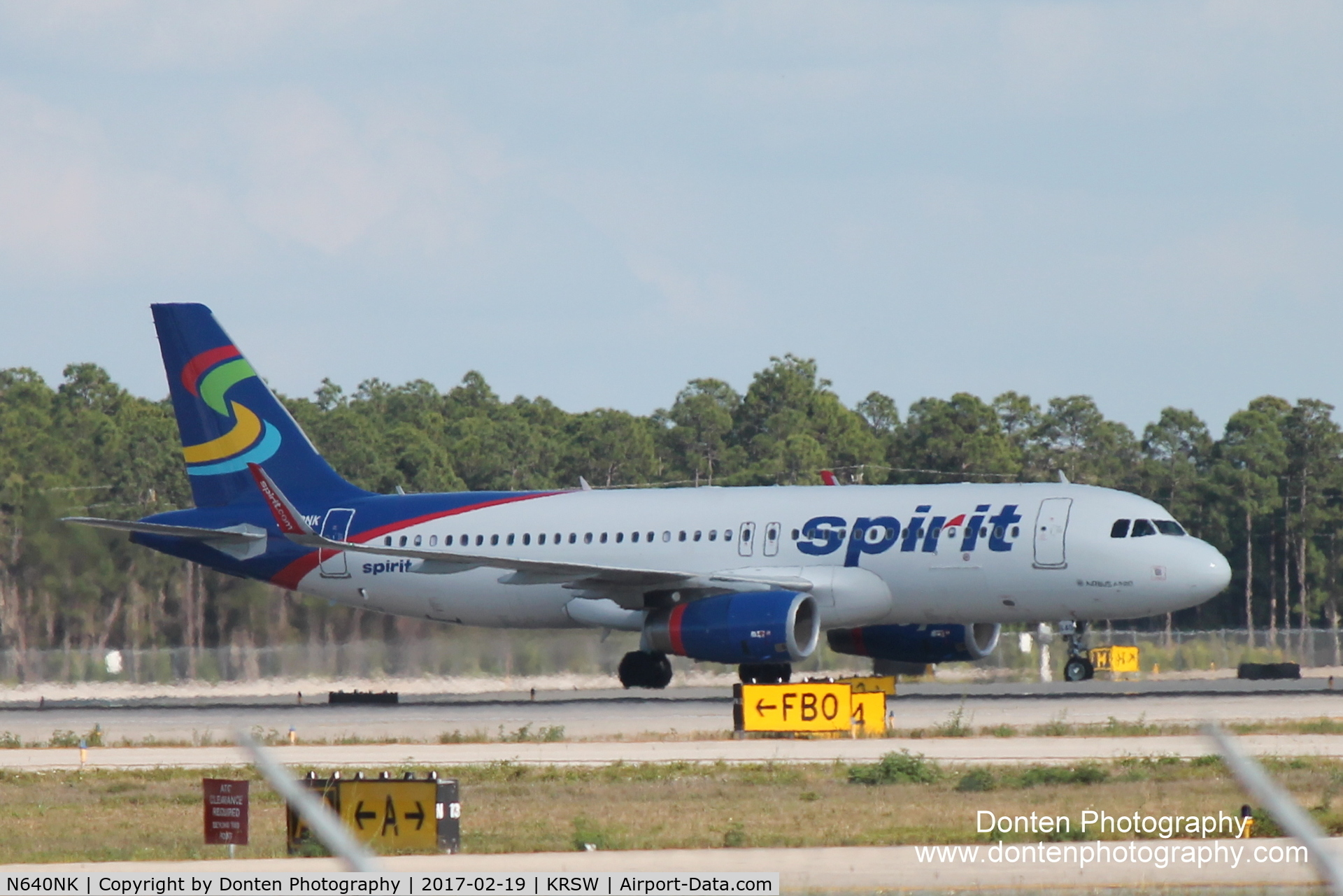 N640NK, 2015 Airbus A320-232 C/N 6507, Spirit Flight 683 (N640NK) arrives at Southwest Florida International Airport following flight from Detroit Metro-Wayne County International Airport