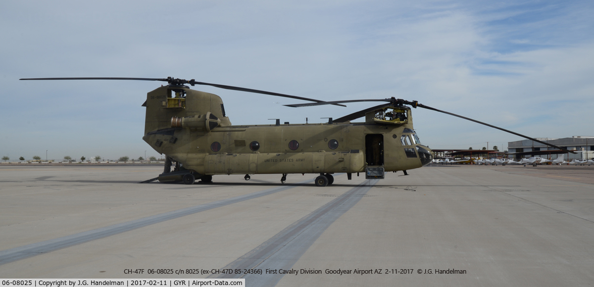 06-08025, 2006 Boeing CH-47F Chinook C/N M.8025, At Goodyear Airport.