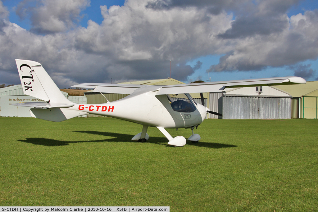 G-CTDH, 2003 Flight Design CT2K C/N 7939, Flight Design CT2K, Fishburn Airfield UK, October 16th 2010.