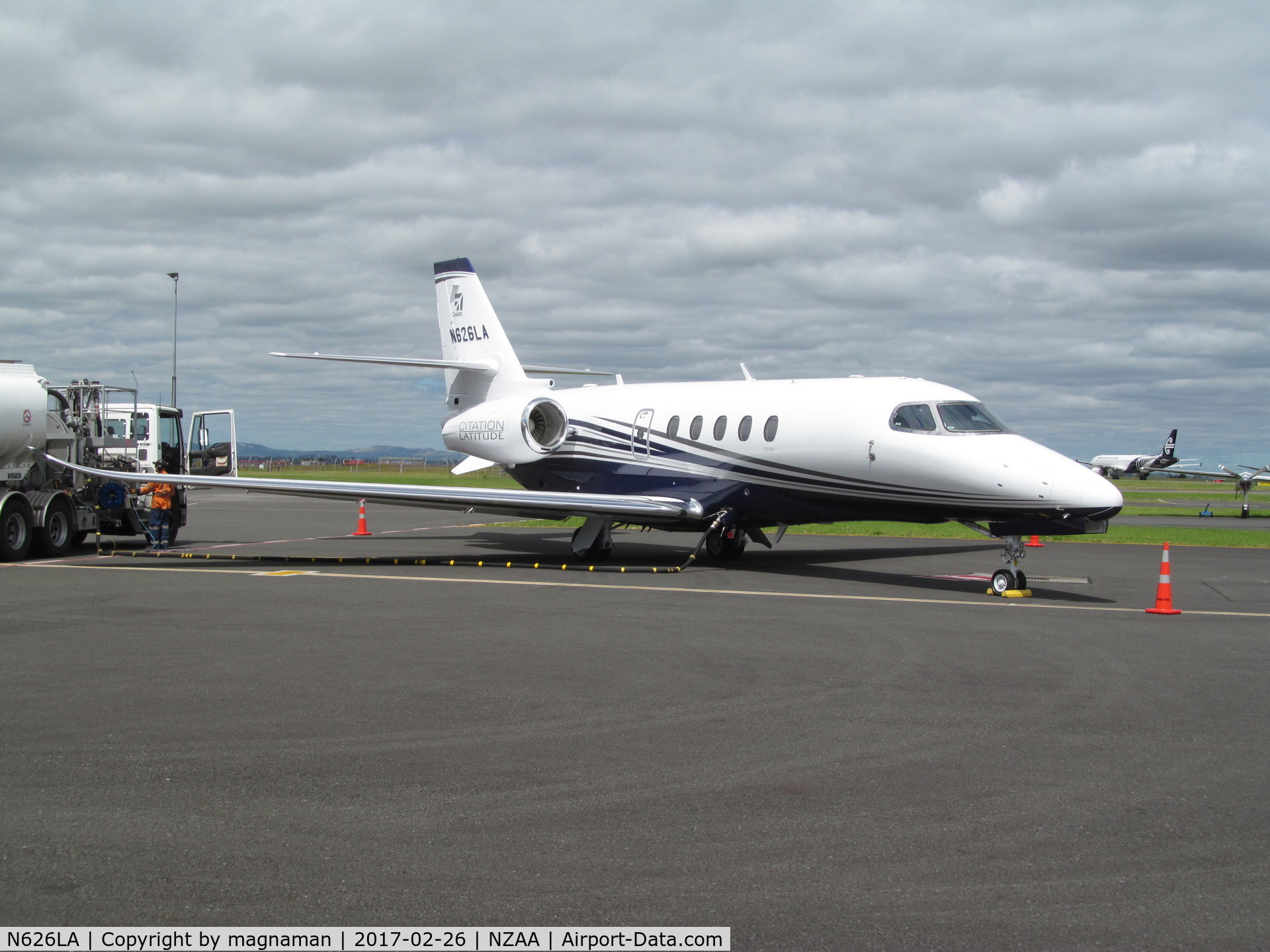 N626LA, 2016 Cessna 680A Citation Latitude C/N 680A-0026, at Auckland - not sure if used by bruce springstein or not (he was here yesterday)