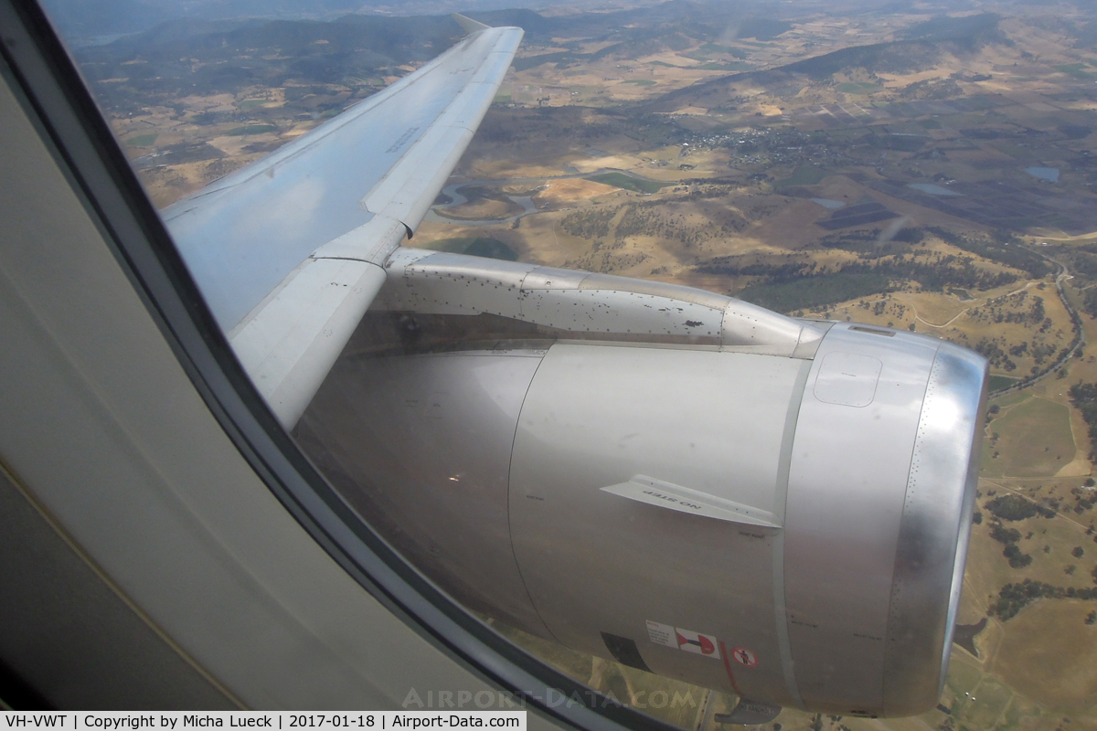 VH-VWT, Airbus A321-231 C/N 3717, Leaving Tasmania, enroute to Sydney