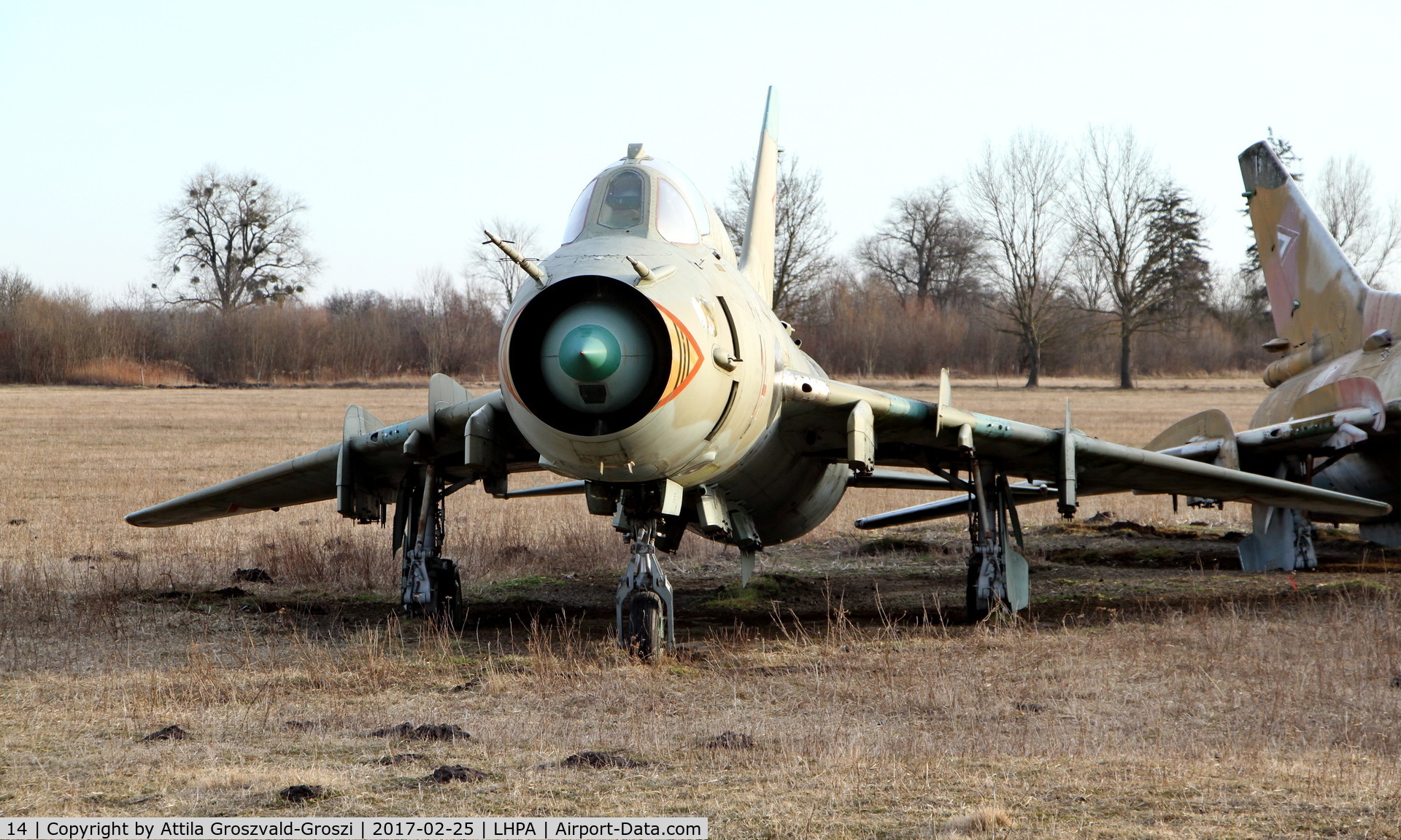 14, 1983 Sukhoi Su-22M-3 C/N 51814, Pápa stored off-site airport, Hungary