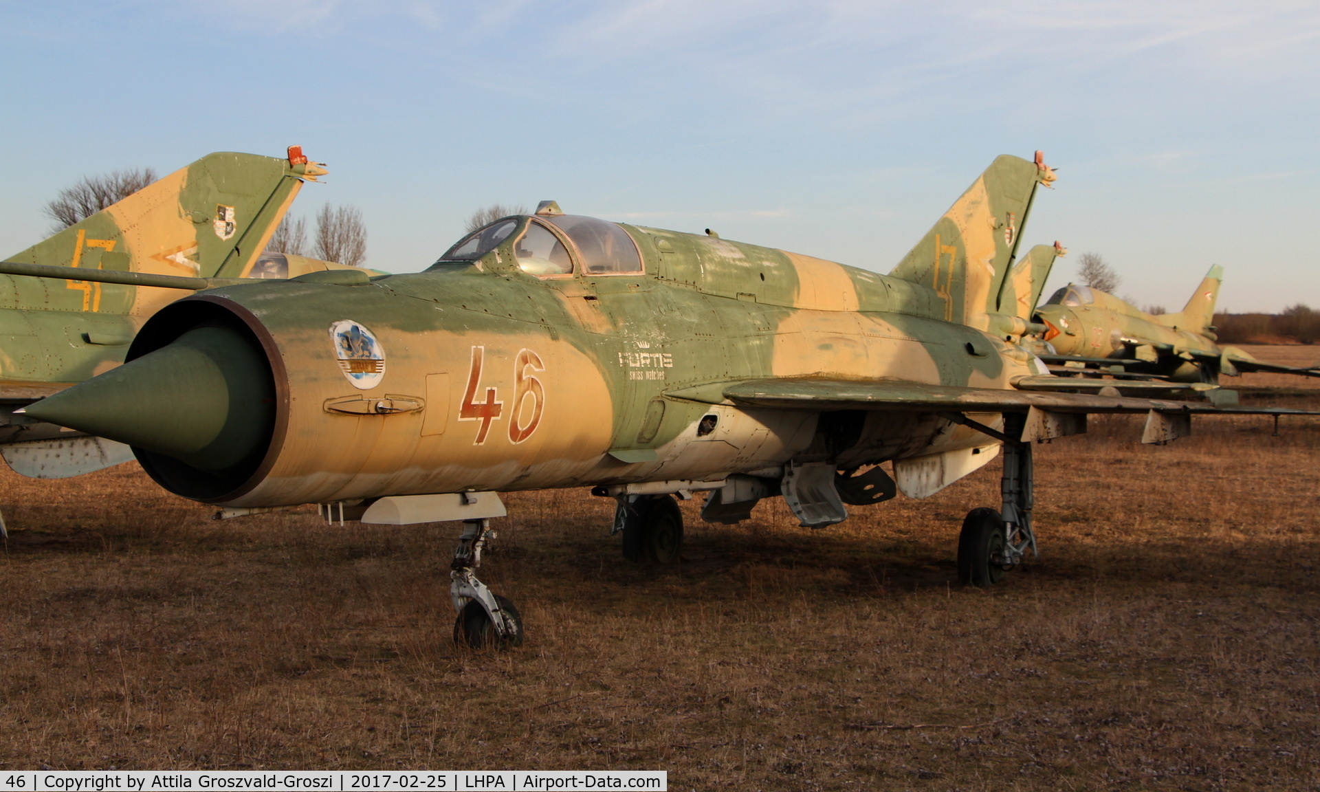 46, Mikoyan-Gurevich MiG-21bis C/N 75077805, Pápa stored off-site airport, Hungary