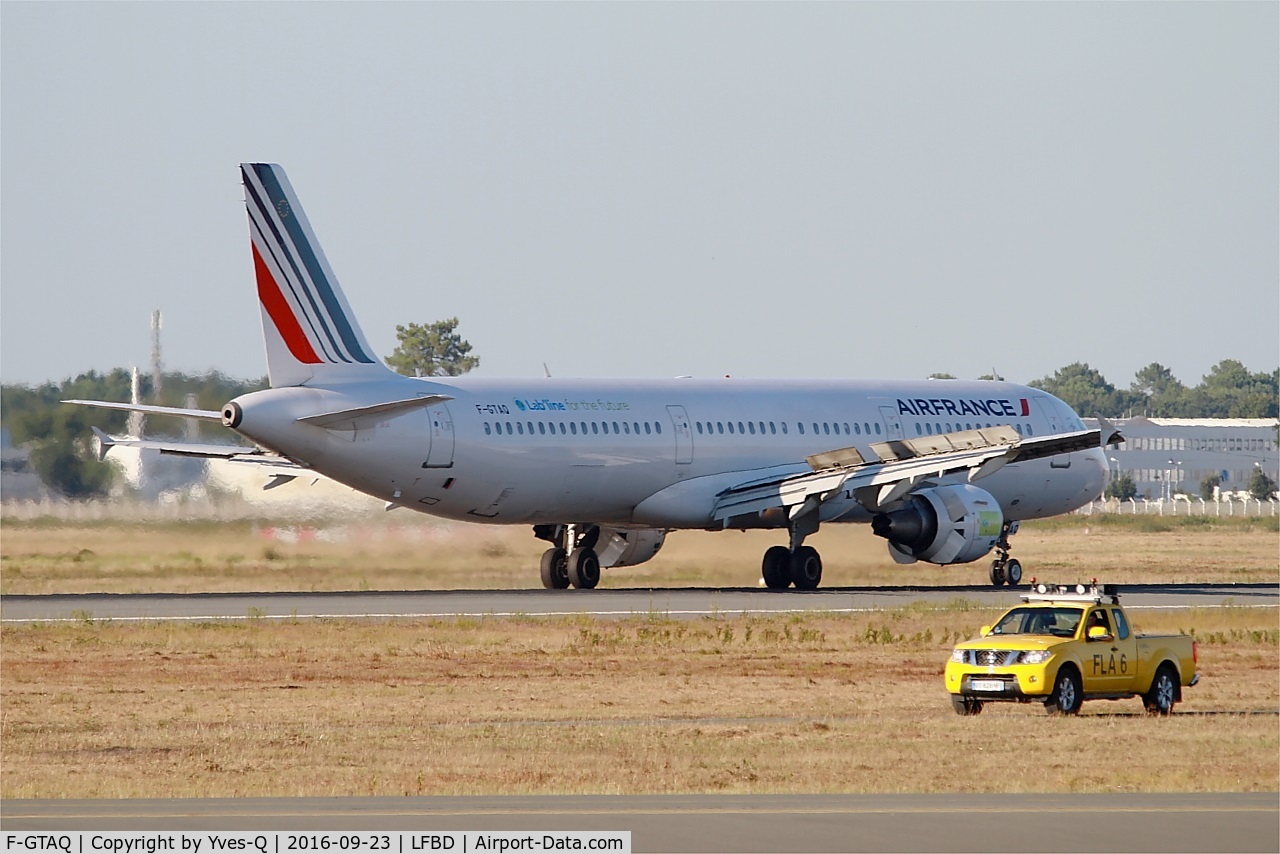 F-GTAQ, 2008 Airbus A321-211 C/N 3399, Airbus A321-211, Reverse thrust landing rwy 05, Bordeaux Mérignac airport (LFBD-BOD)