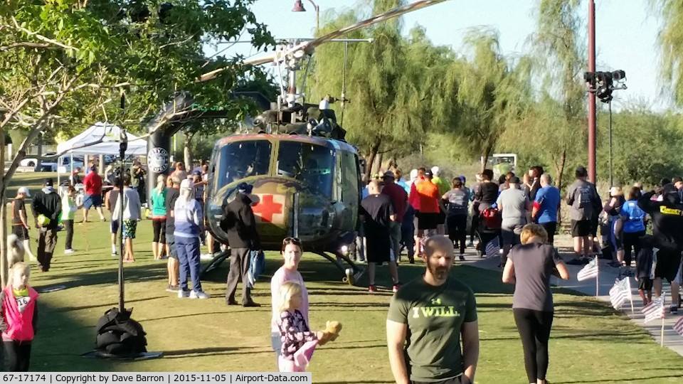 67-17174, 1967 Bell UH-1H Iroquois C/N 9372, 174 AKA Take Me Home Huey a Light Horse Legacy project at the Veteran's Memorial Peoria Az Rio Vista park for Veteran's Day