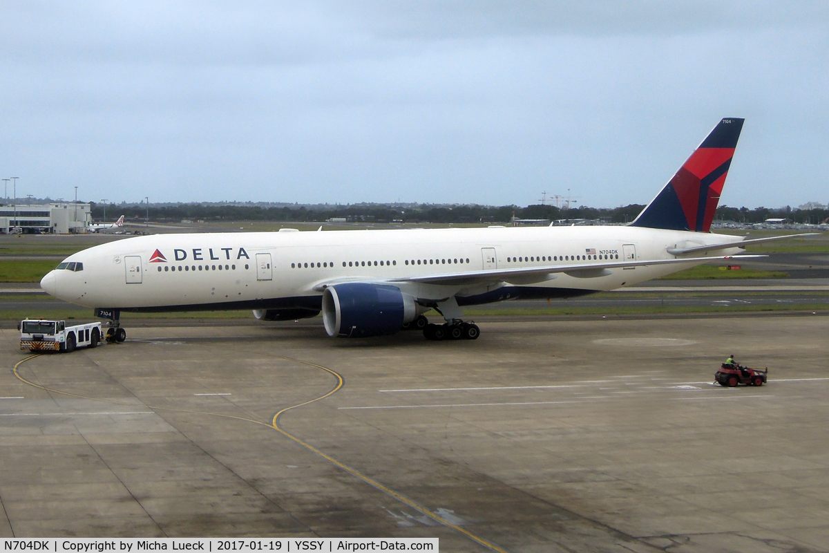 N704DK, 2009 Boeing 777-232/LR C/N 29739, At Mascot