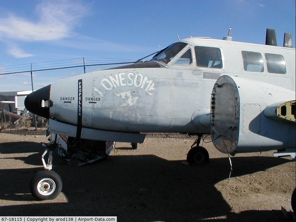 67-18115, 1967 Beech RU-21A Ute C/N LM-111, 67-18115 in storage at JW Duff Denver, now with Dynamic Aviation in Bridgewater VA