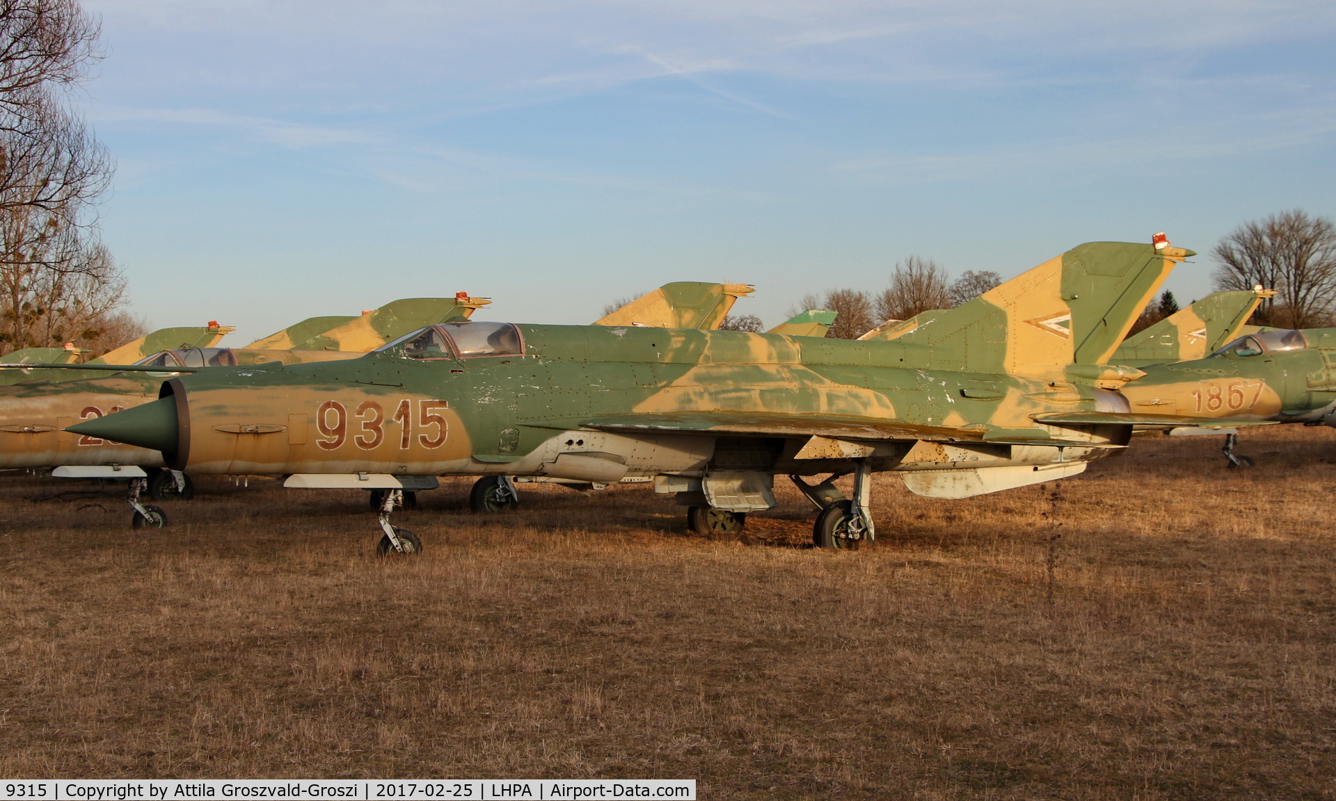 9315, Mikoyan-Gurevich MiG-21MF C/N 969315, Pápa stored off-site airport, Hungary