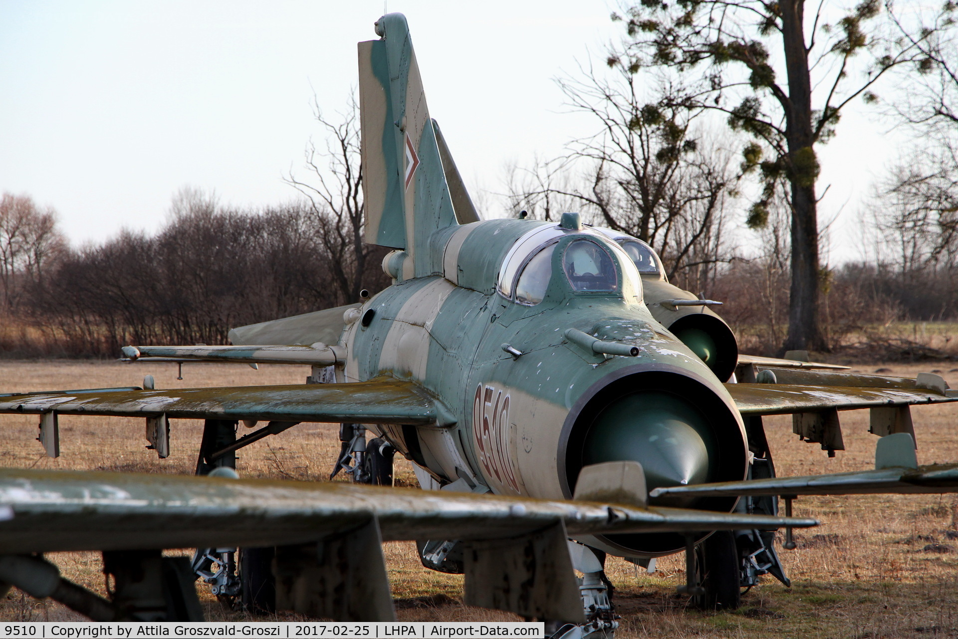 9510, Mikoyan-Gurevich MiG-21MF C/N 969510, Pápa stored off-site airport, Hungary