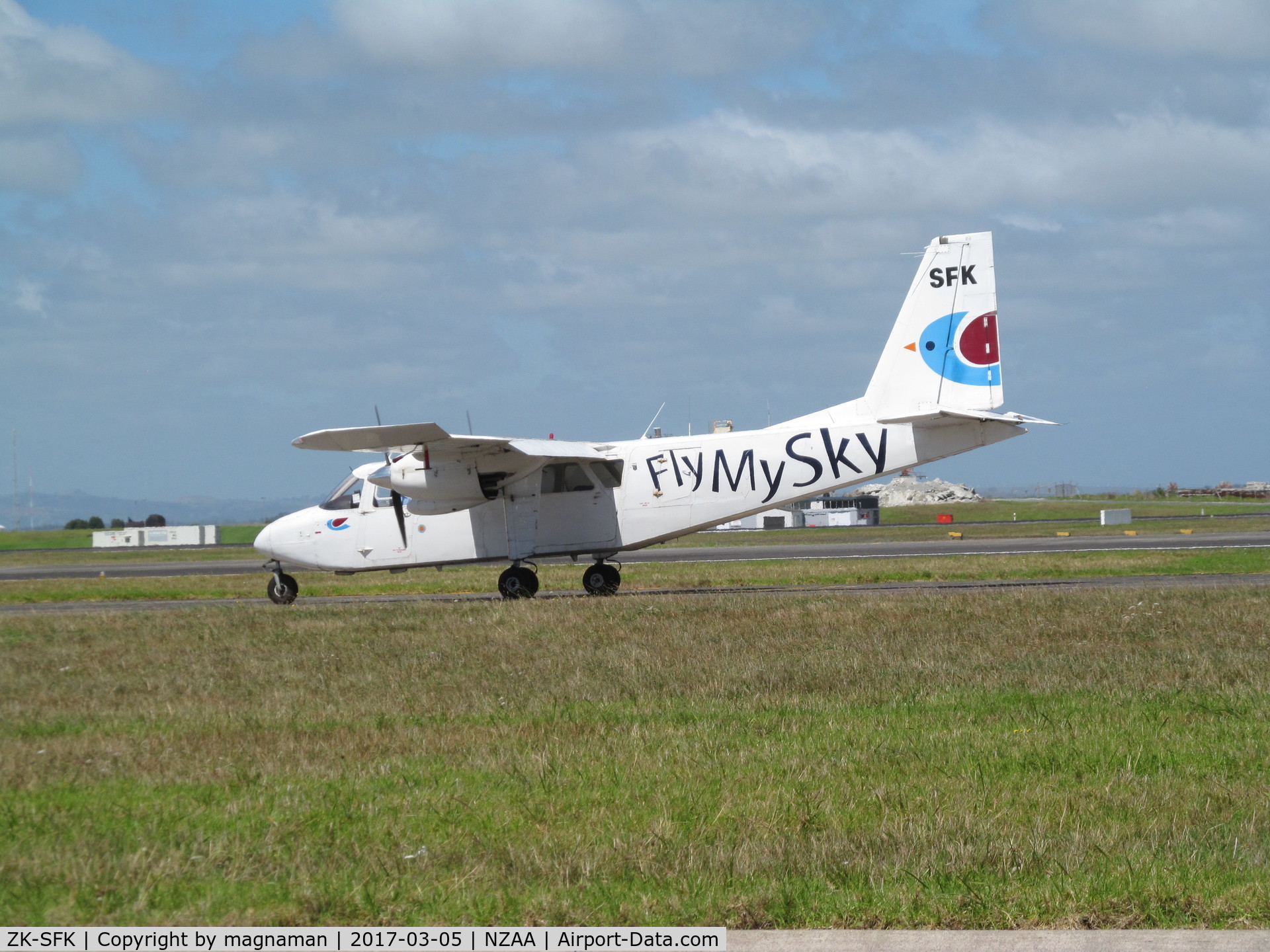 ZK-SFK, Britten-Norman BN-2A Islander C/N 236, followed PIY in twenty seconds