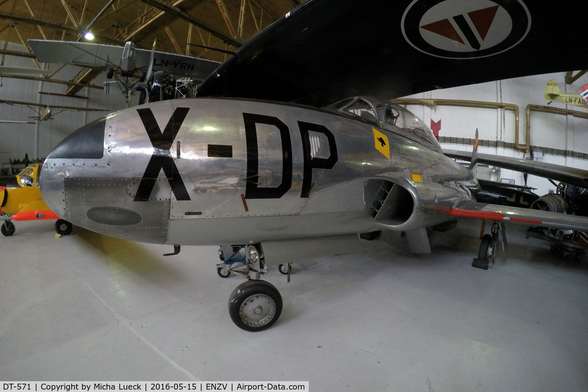 DT-571, 1951 Lockheed T-33A Shooting Star C/N 580-5903, At the Flyhistorisk Museum in Sola