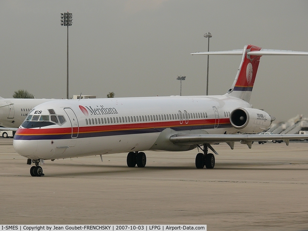 I-SMES, 1991 McDonnell Douglas MD-82 (DC-9-82) C/N 49902, Meridiana at CDG T3