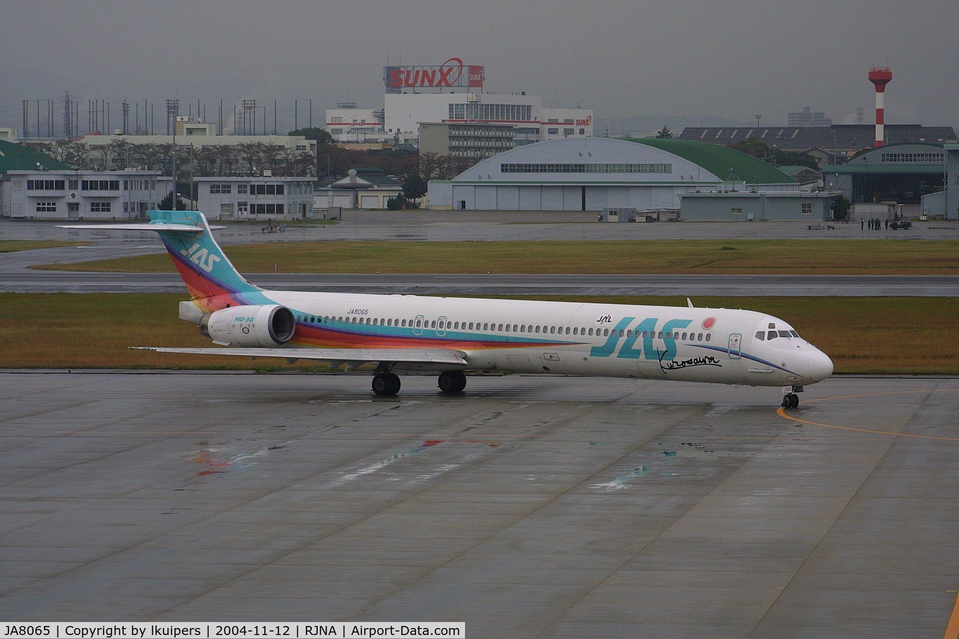 JA8065, 1996 McDonnell Douglas MD-90-30 C/N 53355, This MD-90 was painted in the livery of JAS