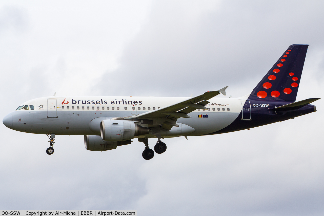 OO-SSW, 2007 Airbus A319-111 C/N 3255, Brussels Airlines